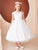 Ruched bodice Tulle Skirt Flower Girl Communion 5859