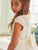 Ruched bodice Tulle Skirt Flower Girl Communion 5859