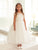 Ruched bodice Tulle Skirt Flower Girl Communion 5859