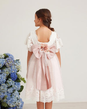 Size 16 in stock Spanish Short Communion Gown Amaya 586016MC