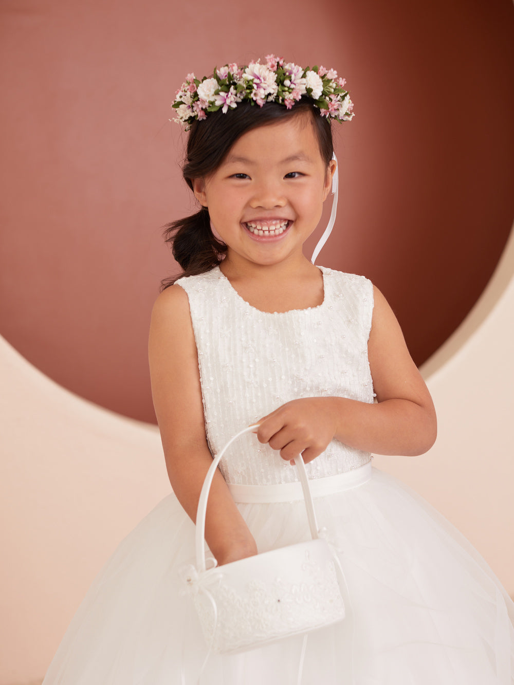 Daisy Embroidered Flower Girl Gown 5864 Lilac (Lavender) / 10 Daisy Embroidered Flower Girl Gown 5864 Lilac (Lavender) / 10