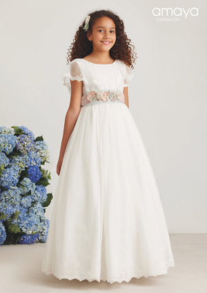 Size 10 in Stock Cape Spanish Communion Gown Amaya 587010