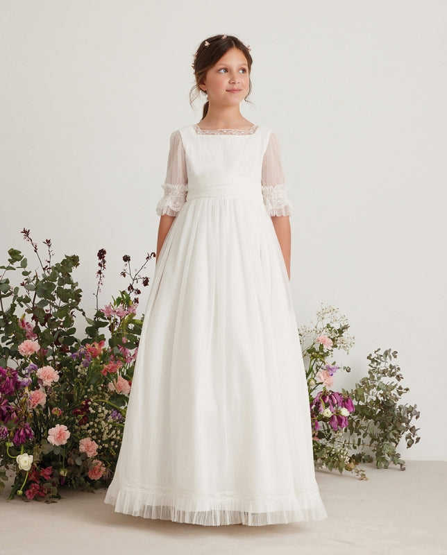 Size 8 French Sleeves Spanish Communion Gown Amaya 587022