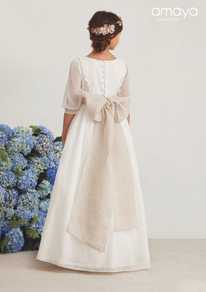 3/4 Sleeves Spanish Communion Gown Amaya 587023