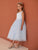 Satin and Tulle Simple Flower Girl Dress 5872