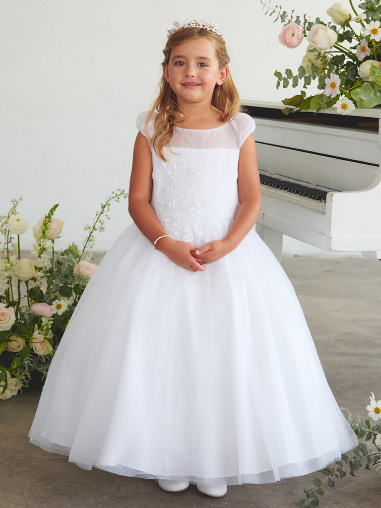 Glitter First Communion Flower Girl Gown 5892