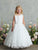 Scalloped Hem First Communion Flower Girl Dress 5910