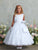 Scalloped Hem First Communion Flower Girl Dress 5910