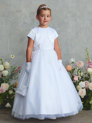 Halter Neckline  Lace Bodice First Communion Flower Girl Dress 5924
