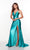 On Sale Size 00  Plunging Neckline Long Satin Prom Gown by Alyce 61439