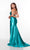 On Sale Size 00  Plunging Neckline Long Satin Prom Gown by Alyce 61439