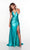 On Sale Size 00  Plunging Neckline Long Satin Prom Gown by Alyce 61439