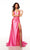 On Sale Size 00  Plunging Neckline Long Satin Prom Gown by Alyce 61439