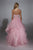 Alyce Paris 61731 Pink Glitter Tulle Ball Gown with Beaded Bodice