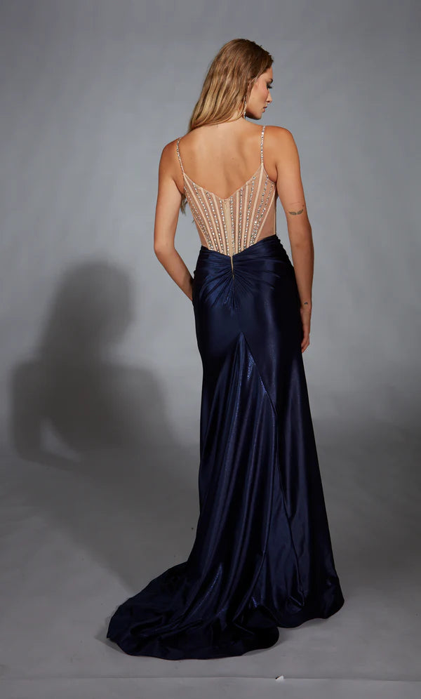 Alyce 61767 Prom Dress - Navy Solid | NewYorkDress Alyce 61767 Prom Dress - Navy Solid | NewYorkDress