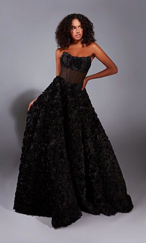 Alyce Paris 61775 Strapless Flower Prom Dress