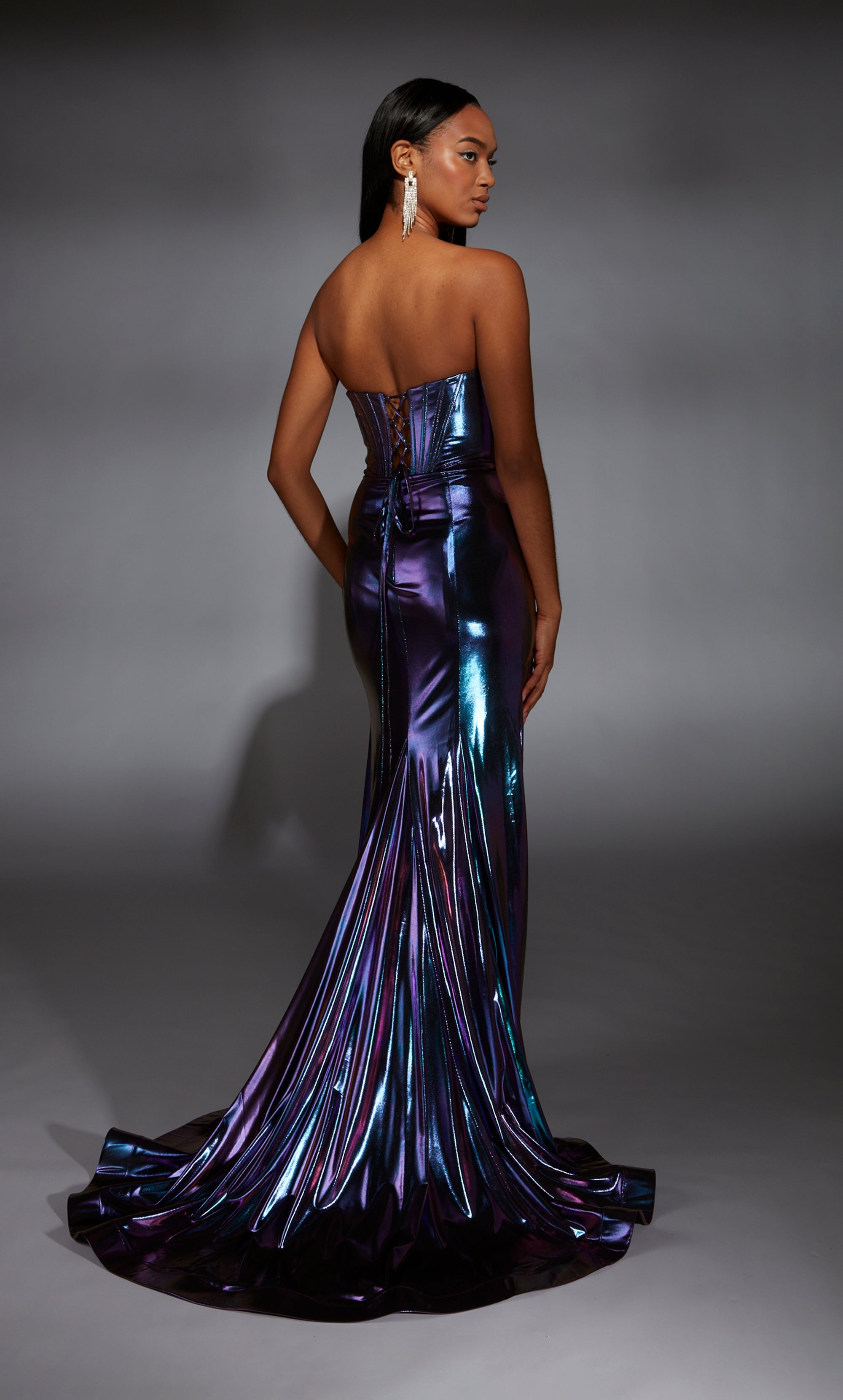 Alyce Paris 61798 Strapless Metallic Prom Dress 14 / Ocean Blue Alyce Paris 61798 Strapless Metallic Prom Dress 14 / Ocean Blue