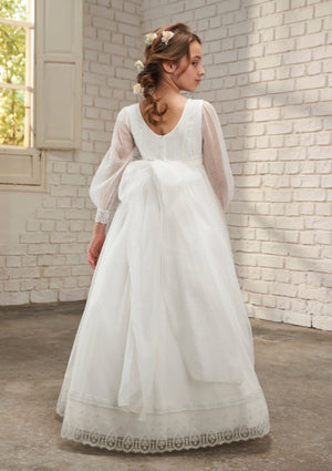 Long Sleeves Tulle Spanish Communion Gown Amaya 637001 Esencia