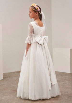 Plumetti Double Skirt Spanish Communion Gown Amaya 637009