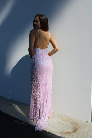 Aleta Couture 1121 Plunging Neckline Evening Dress