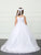 Floor length with Tail First Communion Flower Girl Dress 7041