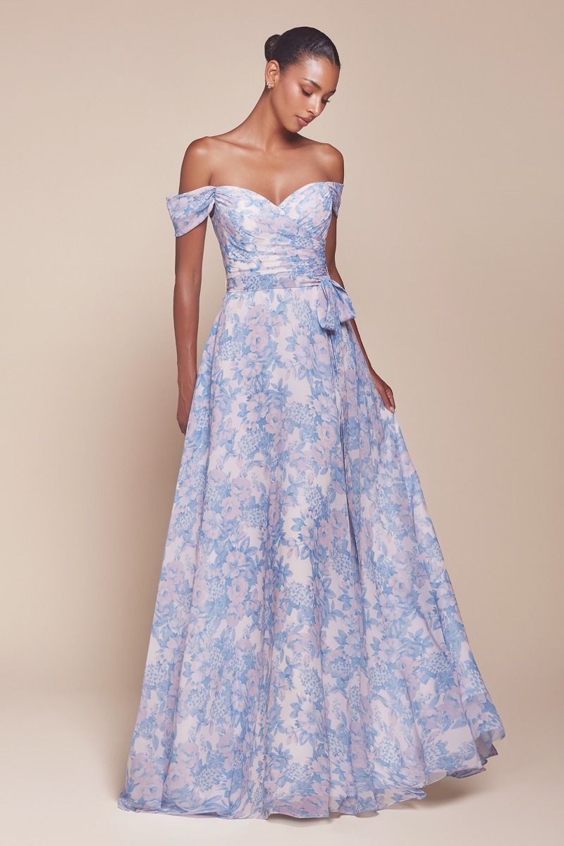 Off the Shoulder Floral Long Dress La Divine 7441 – Sparkly Gowns Off the Shoulder Floral Long Dress La Divine 7441 – Sparkly Gowns