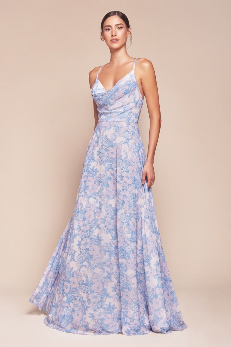 Floral Satin Long Dress 7444 Sparkly Gowns Floral Satin Long Dress 7444 Sparkly Gowns