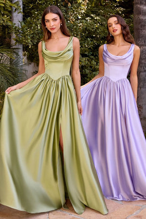 Satin A-Line Gown La Divine 7446