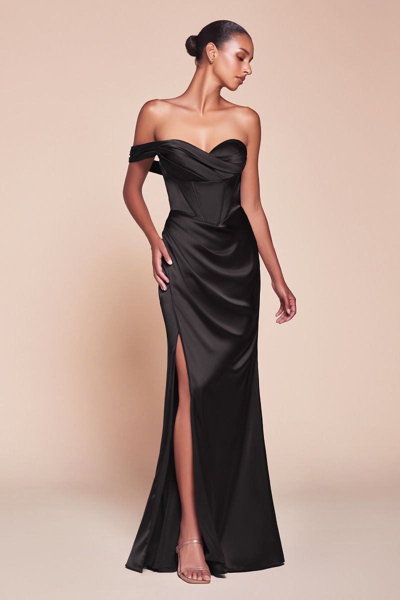 One Shoulder Satin Prom Bridesmaid Dress 7448 - A Sparkly Gowns One Shoulder Satin Prom Bridesmaid Dress 7448 - A Sparkly Gowns