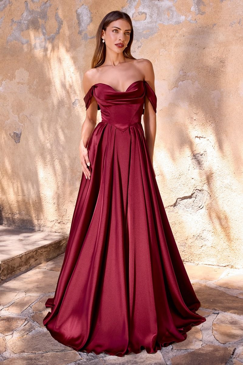 Ladivine 7449 Off-the-Shoulder A-line Dress Sparkly Gowns Ladivine 7449 Off-the-Shoulder A-line Dress Sparkly Gowns
