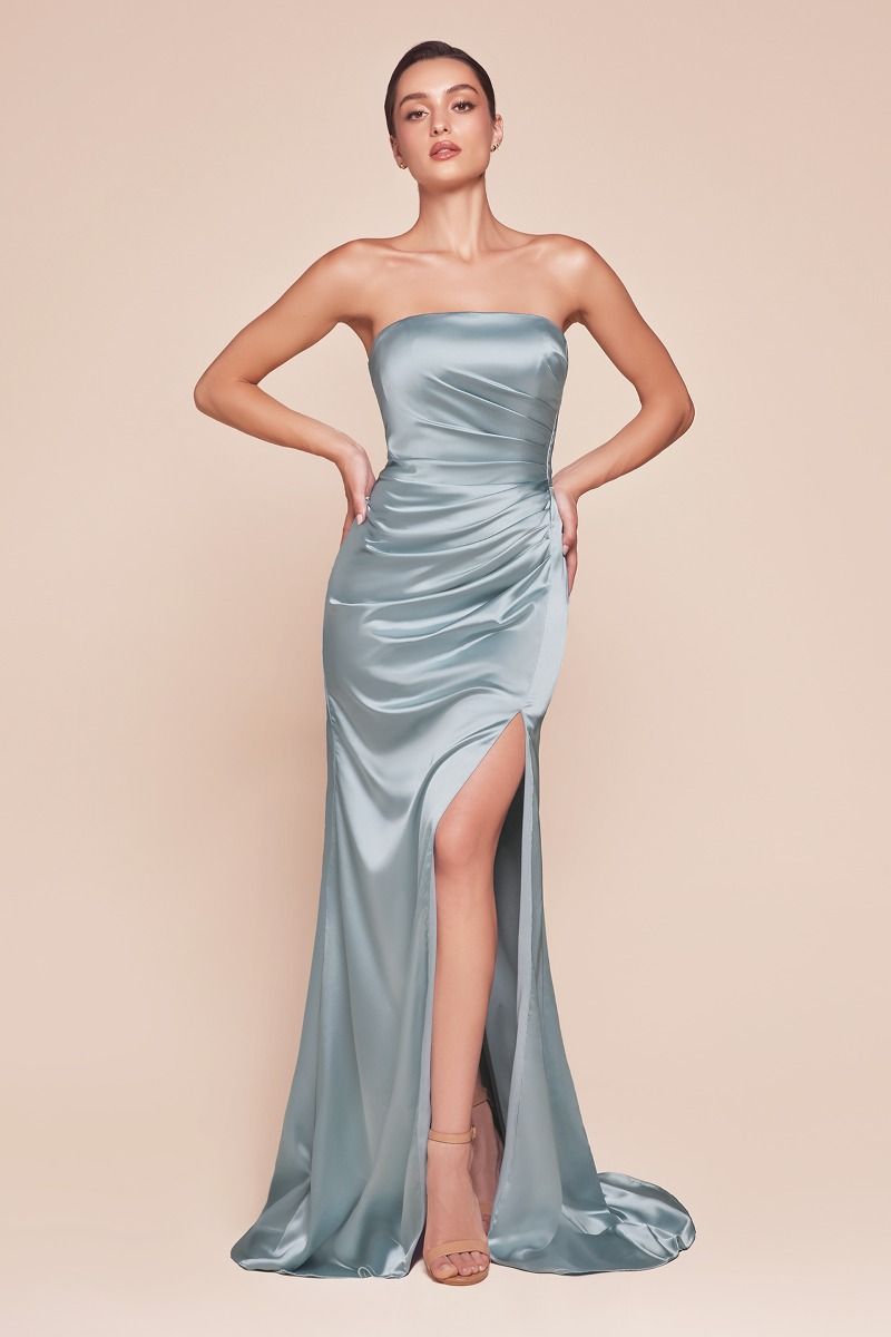 Strapless Satin Prom Dress 7451 Sparkly Gowns Strapless Satin Prom Dress 7451 Sparkly Gowns