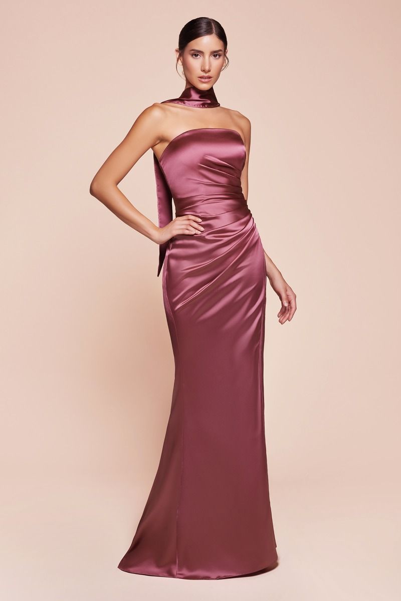 Strapless Satin Prom Dress 7451 – Sparkly Gowns