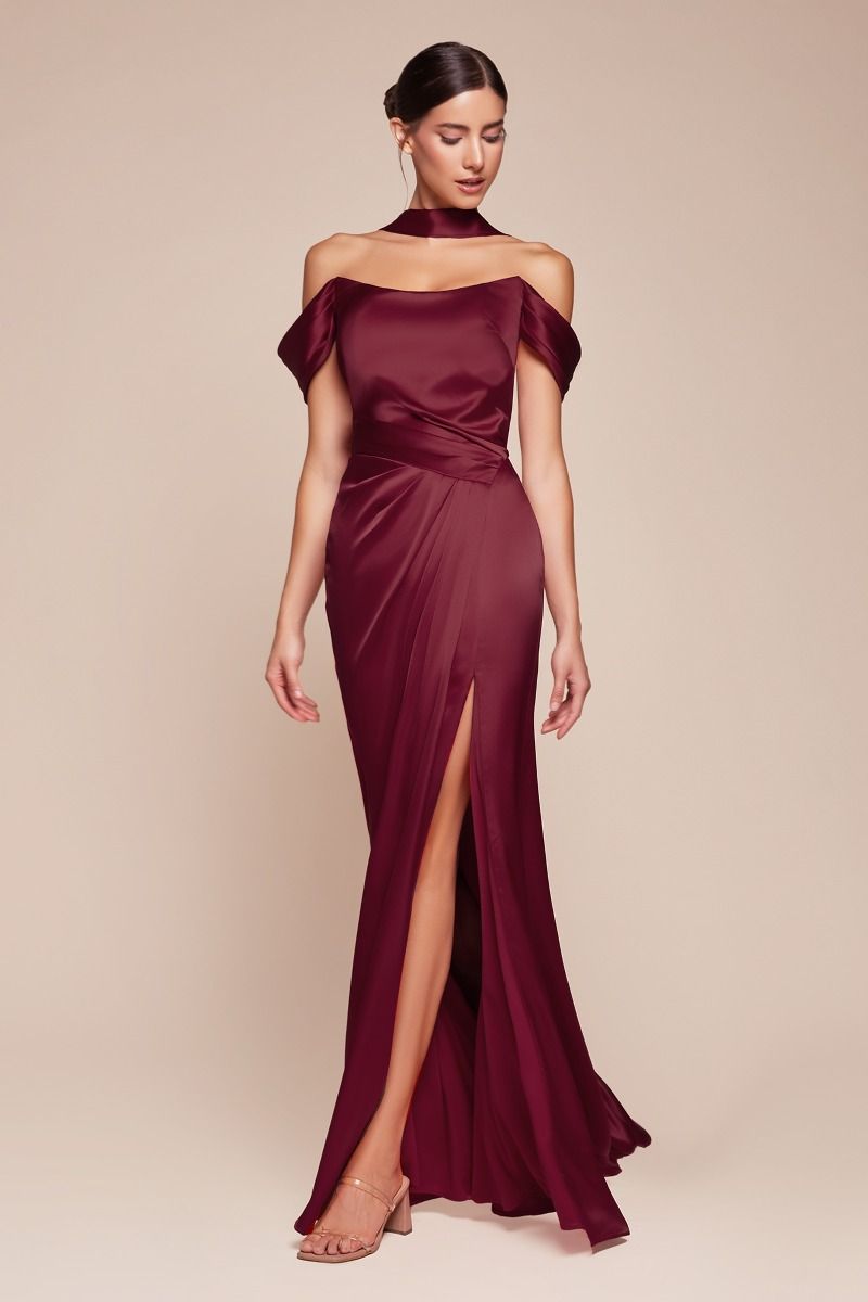Off the Shoulder Satin Gown 7452 Sparkly Gowns Off the Shoulder Satin Gown 7452 Sparkly Gowns