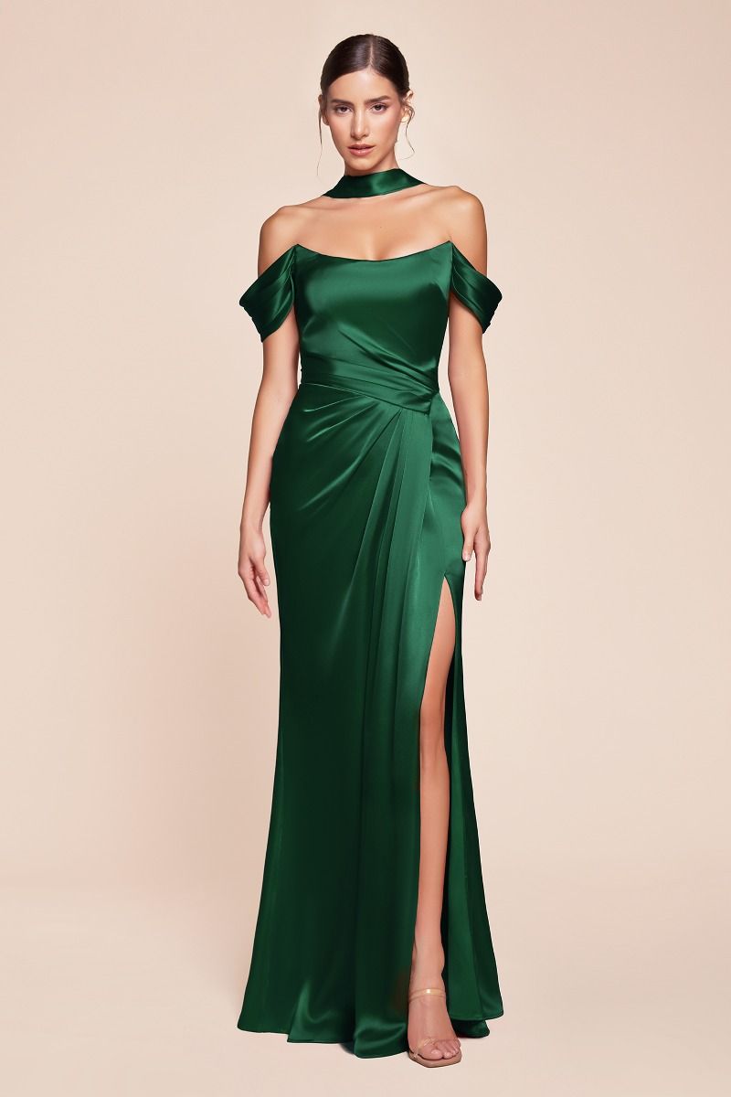 Off the Shoulder Satin Gown 7452 Sparkly Gowns Off the Shoulder Satin Gown 7452 Sparkly Gowns