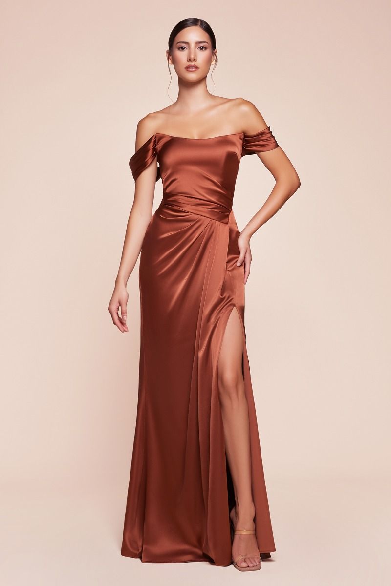 Off the Shoulder Satin Gown 7452 Sparkly Gowns Off the Shoulder Satin Gown 7452 Sparkly Gowns