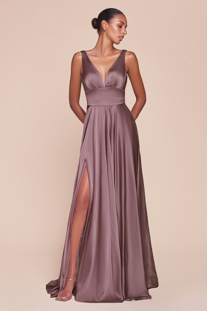 Classic Simple Soft Satin Bridesmaid Dress La Divine 7469-B Sparkly Gowns Classic Simple Soft Satin Bridesmaid Dress La Divine 7469-B Sparkly Gowns
