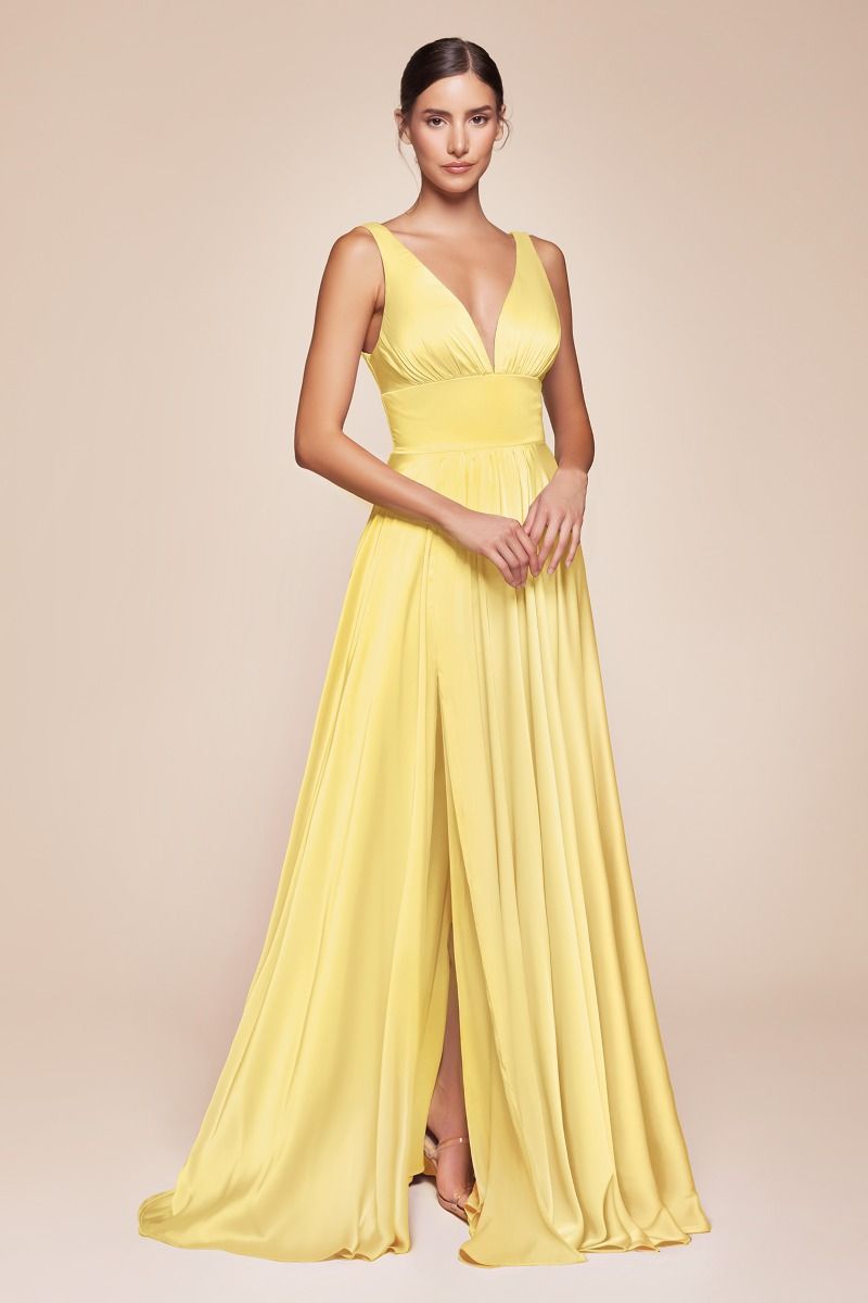 Classic Simple Soft Satin Bridesmaid Dress La Divine 7469-B Sparkly Gowns Classic Simple Soft Satin Bridesmaid Dress La Divine 7469-B Sparkly Gowns