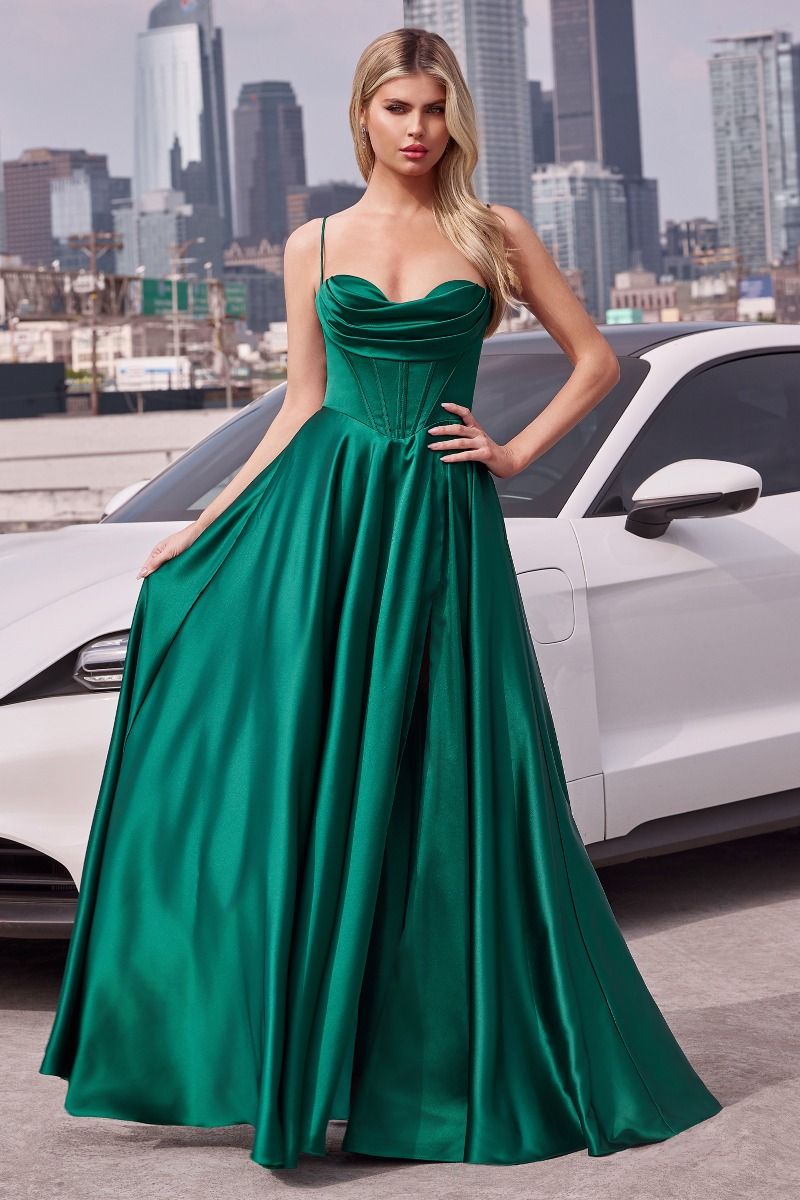 corset elegant dresses Satin A-Line Corset Dress La Divine 7481 – Sparkly Gowns