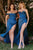 Corset Cowl Neckline Satin  Bridesmaid  Evening Dress 7483