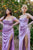 Off the Shoulder Satin Bridesmaid Gown 7492