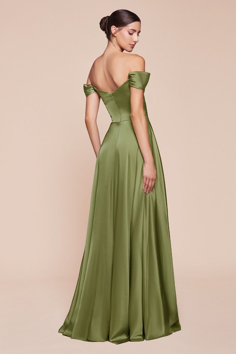 Off the Shoulder Satin Evening Dress 7493-B Sparkly Gowns Off the Shoulder Satin Evening Dress 7493-B Sparkly Gowns