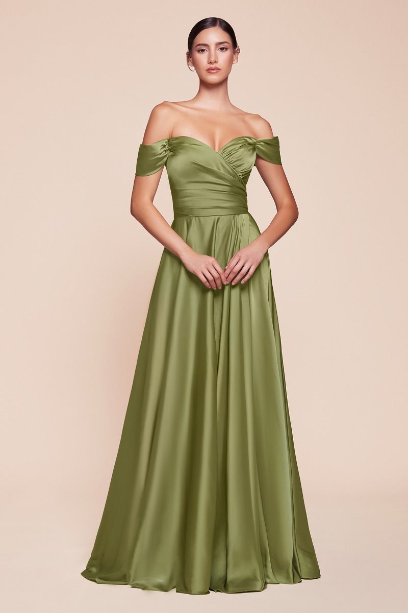 Off the Shoulder Satin Evening Dress 7493-B Sparkly Gowns Off the Shoulder Satin Evening Dress 7493-B Sparkly Gowns