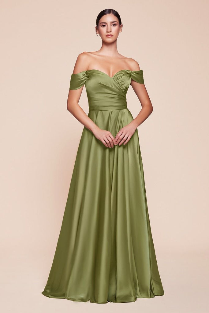Off the Shoulder Satin Evening Dress 7493-B Sparkly Gowns Off the Shoulder Satin Evening Dress 7493-B Sparkly Gowns