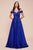 Off the Shoulder Satin Evening Dress 7493-B
