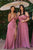 Plunging Neckline Spaghetti Straps Satin Long Gown 7494C