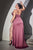 Plunging Neckline Spaghetti Straps Satin Long Gown 7494C