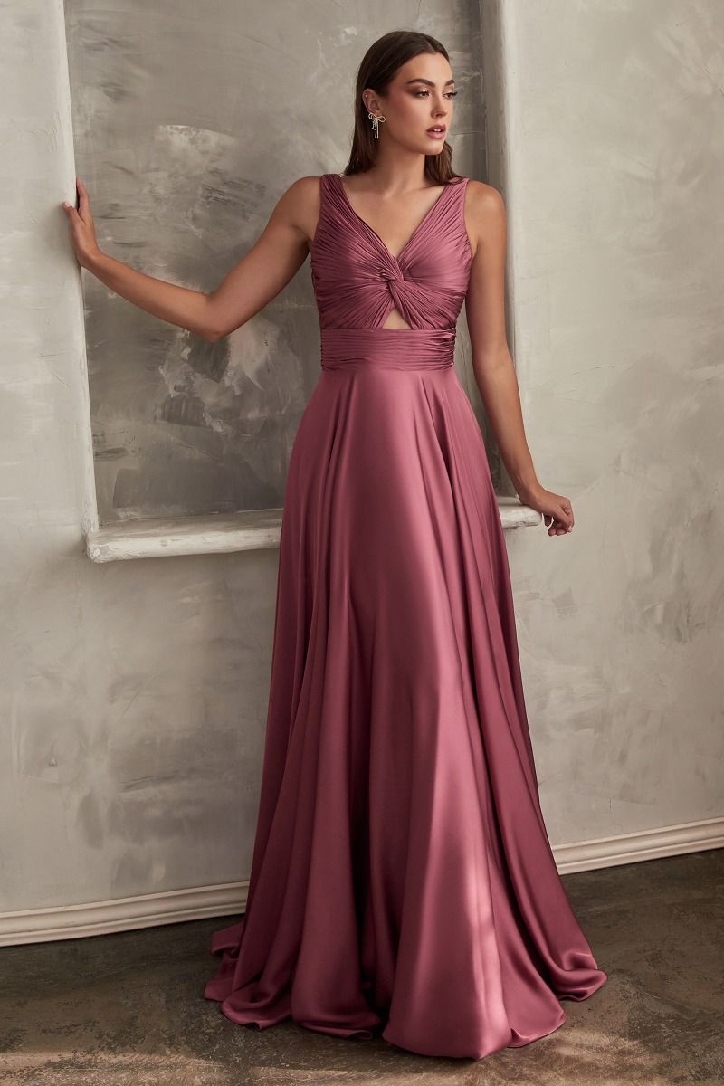 mauve satin dress Dark Mauve Bridesmaid Dress Shiny Satin Size Small