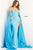 Off the Shoulder Long Chiffon Gown By Jovani 07652