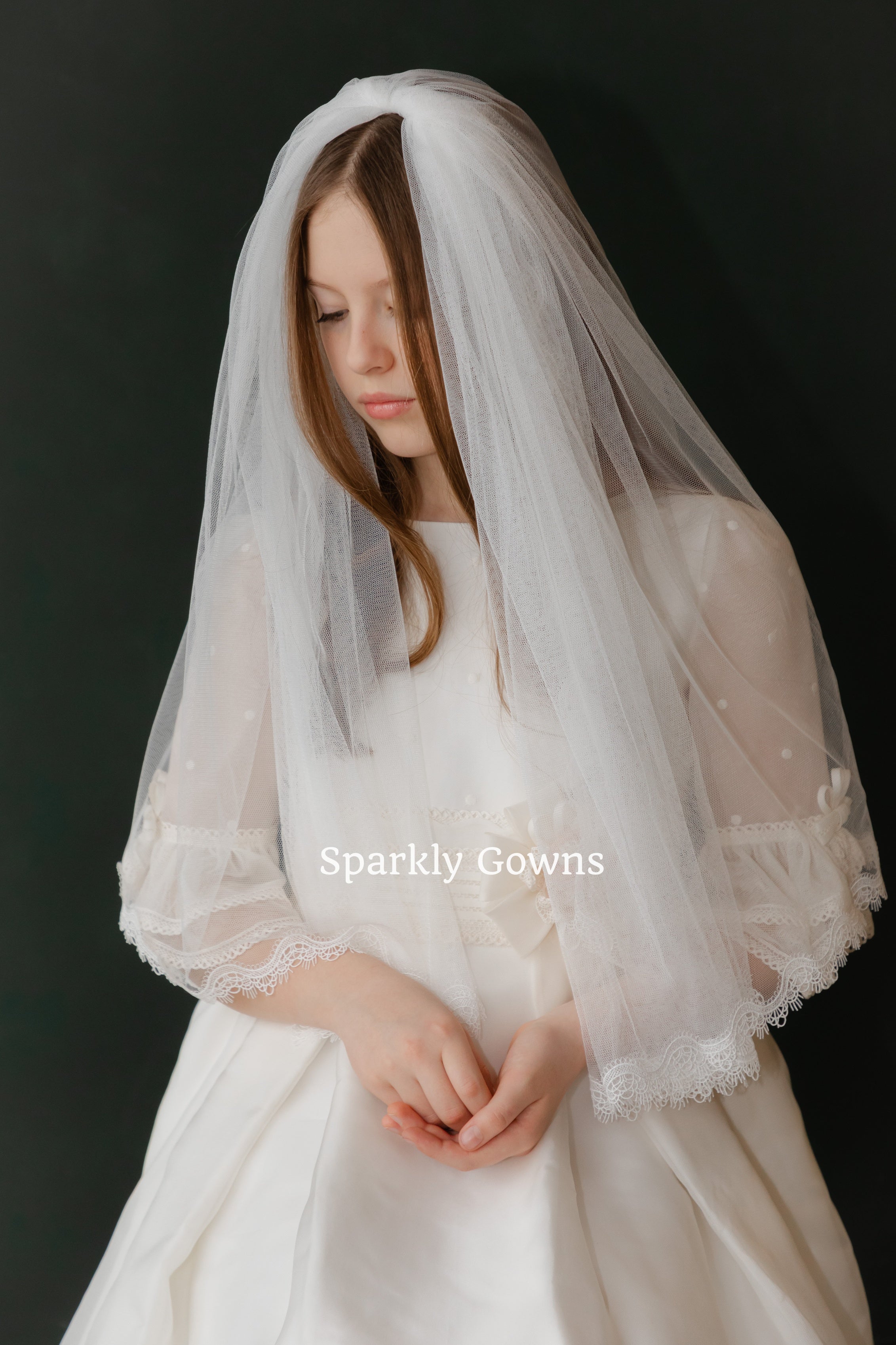 Custom Elbow Length Spanish Veil TO BE ORDERED W/ SPANISH GOWNS Sparkly Gowns Custom Elbow Length Spanish Veil TO BE ORDERED W/ SPANISH GOWNS Sparkly Gowns