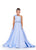 Ashley Lauren 8248 Beaded Belt Kids Satin Gown